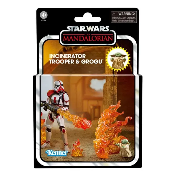 Figurka F5574 Star Wars: The Mandalorian Vintage Collection 2022 Incinerator Trooper & Grogu 10 cm