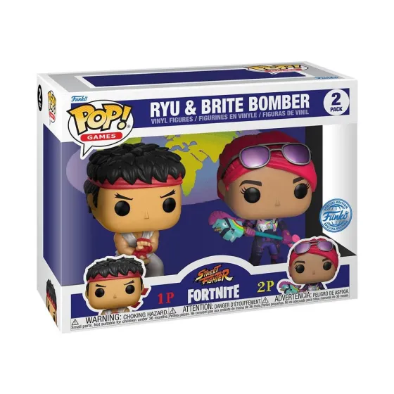 Figurki Fortnite POP! Games 2-Pack Ryu & Brite Bomber 5 cm