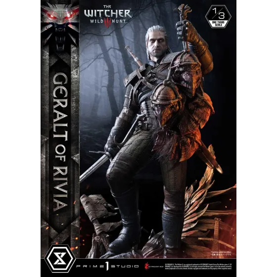 Statuetka Witcher 3 Wild Hunt 1/3 Geralt von Riva 88 cm Prime 1