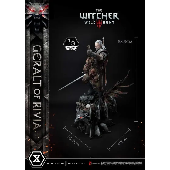 Statuetka Witcher 3 Wild Hunt 1/3 Geralt von Riva 88 cm Prime 1