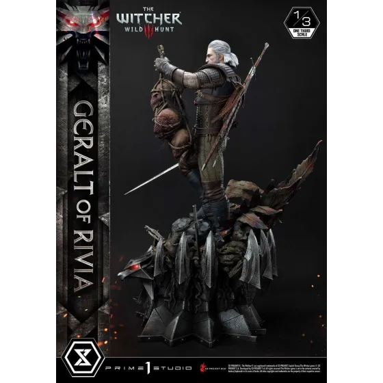 Statuetka Witcher 3 Wild Hunt 1/3 Geralt von Riva 88 cm Prime 1