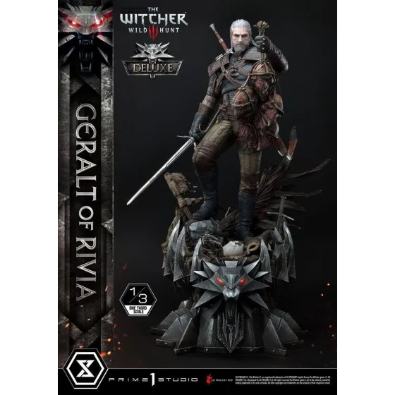 Statuetka Witcher 3 Wild Hunt 1/3 Geralt von Riva Deluxe Version 88 cm Prime 1