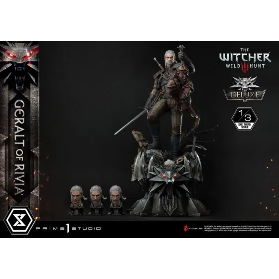 Statuetka Witcher 3 Wild Hunt 1/3 Geralt von Riva Deluxe Version 88 cm Prime 1