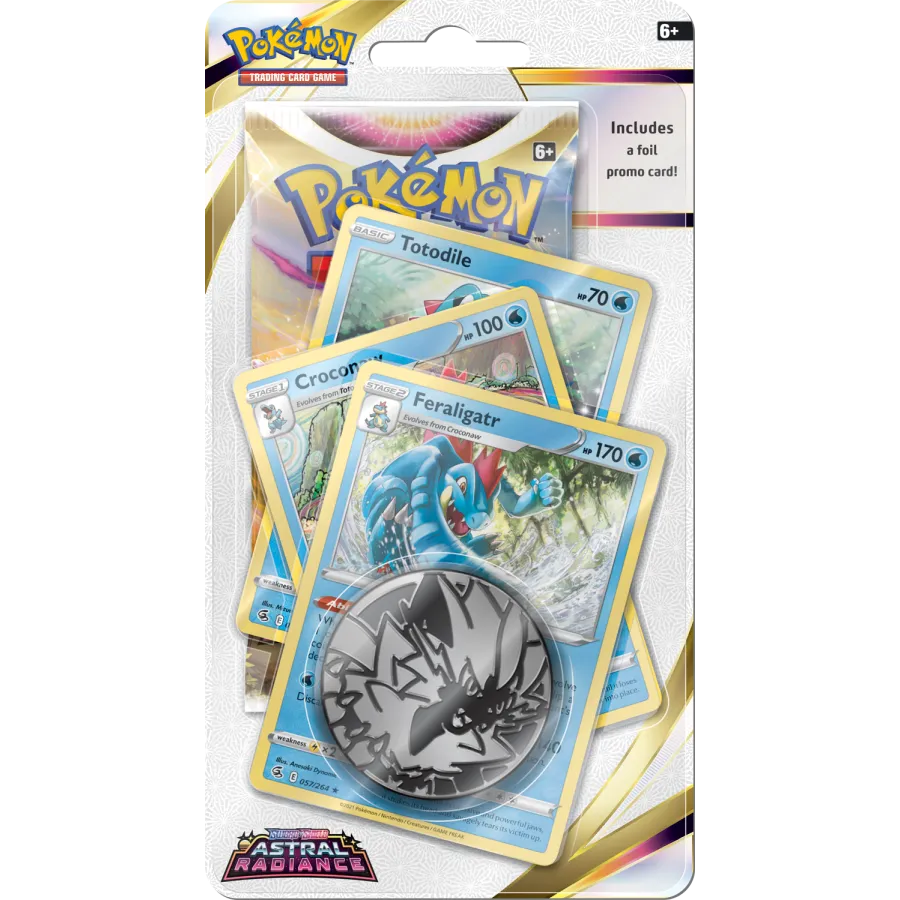 Karty i moneta Pokémon TCG Astral Radiance Premium Feraligatr