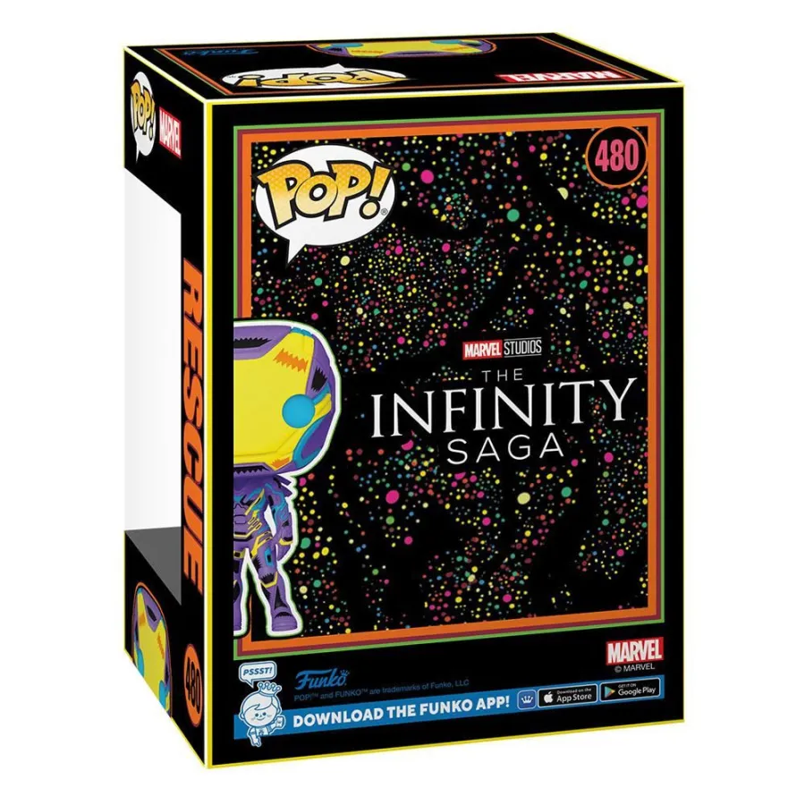 Figurka i T-Shirt (S) Funko Pop! & Tee (Adult): Marvel Blacklight S2 - Rescue