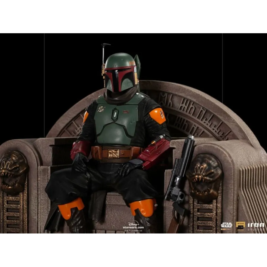 Figurka Boba Fett on Throne 18 cm Star Wars The Mandalorian Deluxe Art Scale 1/10