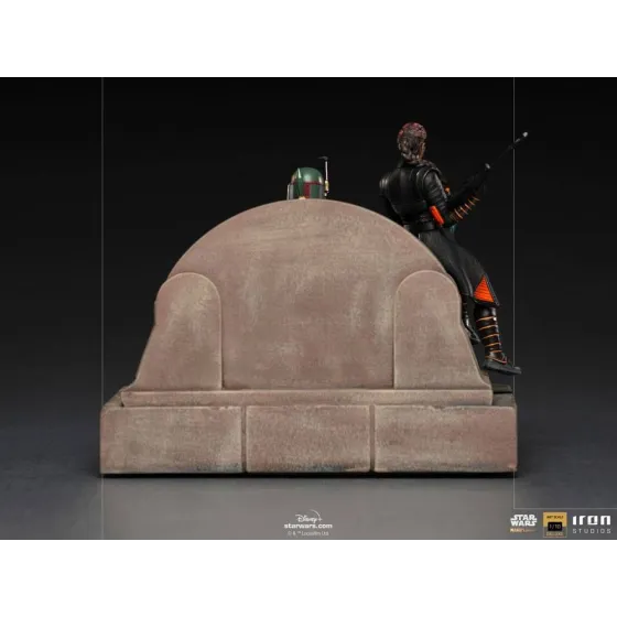 Figurka Boba Fett & Fennec on Throne 23 cm Star Wars The Mandalorian Deluxe Art Scale 1/10
