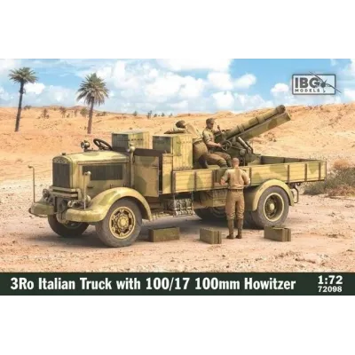IBG Models 72098 1:72 3Ro Italian Truck with 100/17 100mm Howitzer