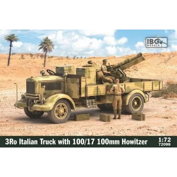 IBG Models 72098 1:72 3Ro Italian Truck with 100/17 100mm Howitzer