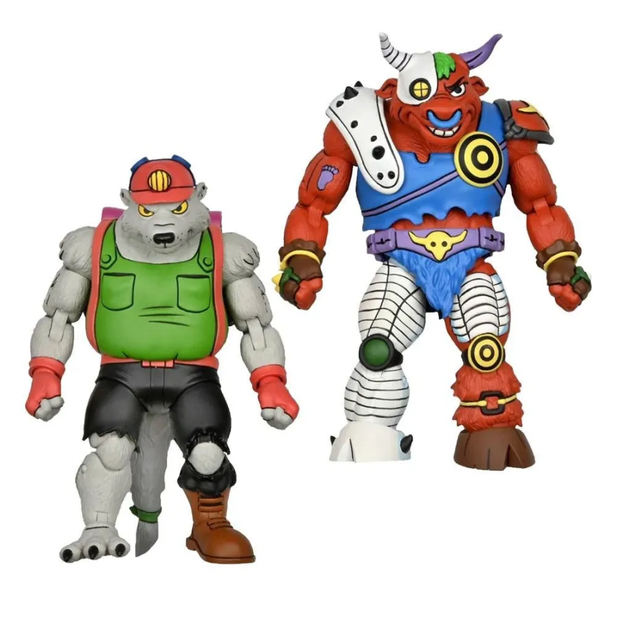 Figurki Dirtbag & Groundchuck 18 cm Teenage Mutant Ninja Turtles 1987 2-Pack NECA