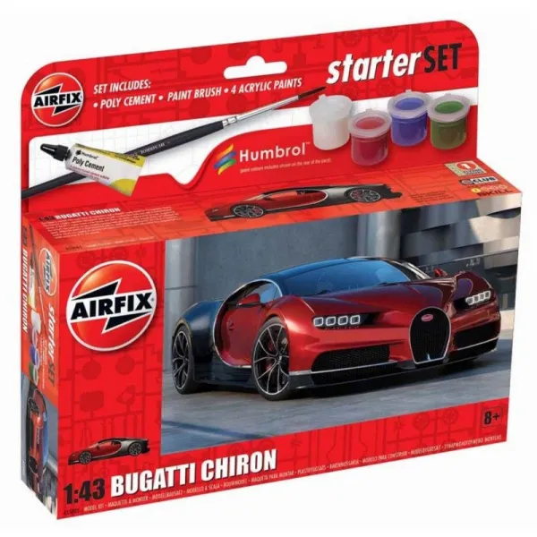 Airfix 55005 1:43 Bugatti Chiron Starter Set