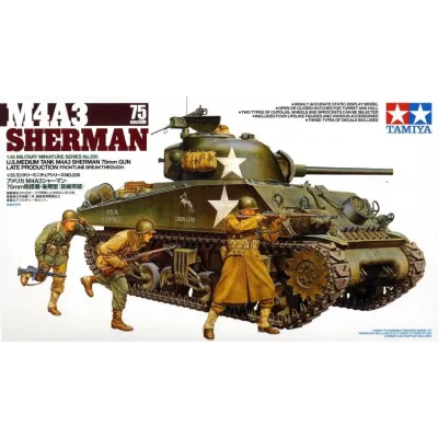 Tamiya 35250 1:35 US Medium Tank M4A3 Sherman 75mm Gun Late Production