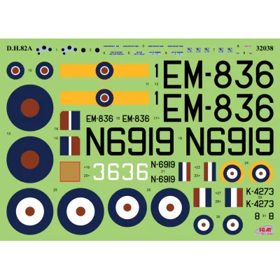 ICM 32038 1:32 DH. 82A Tiger Moth with bombs