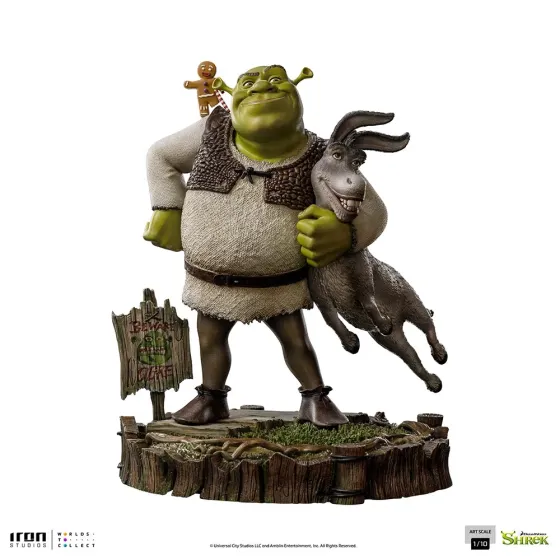 Figurka Shrek Donkey and The Gingerbread Man 26 cm Deluxe Art Scale 1/10