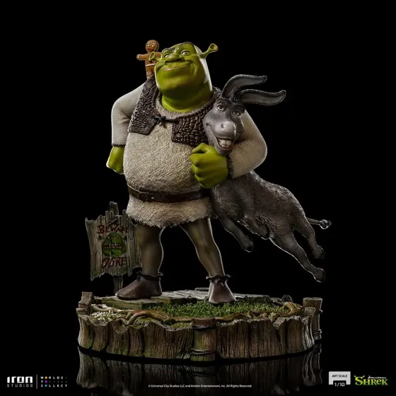 Figurka Shrek Donkey and The Gingerbread Man 26 cm Deluxe Art Scale 1/10