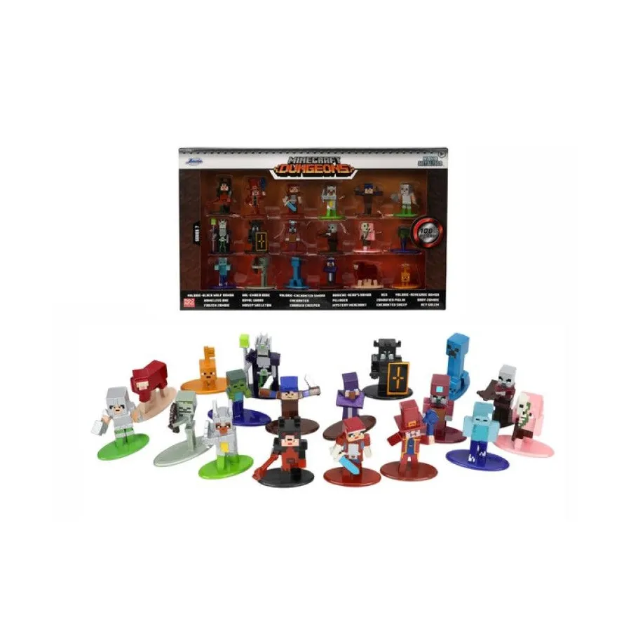 Figurki 18-Pack Minecraft: Wave 7 Metalfigs Diecast Mini Figures
