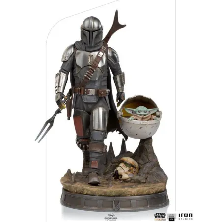 Figurka Mandalorian and The Child 57 cm  Star Wars: The Mandalorian Legacy Replica 1/4 Iron Studios