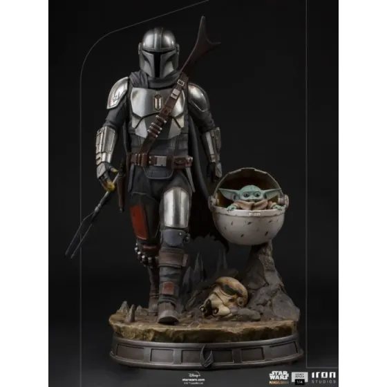 Figurka Mandalorian and The Child 57 cm  Star Wars: The Mandalorian Legacy Replica 1/4 Iron Studios