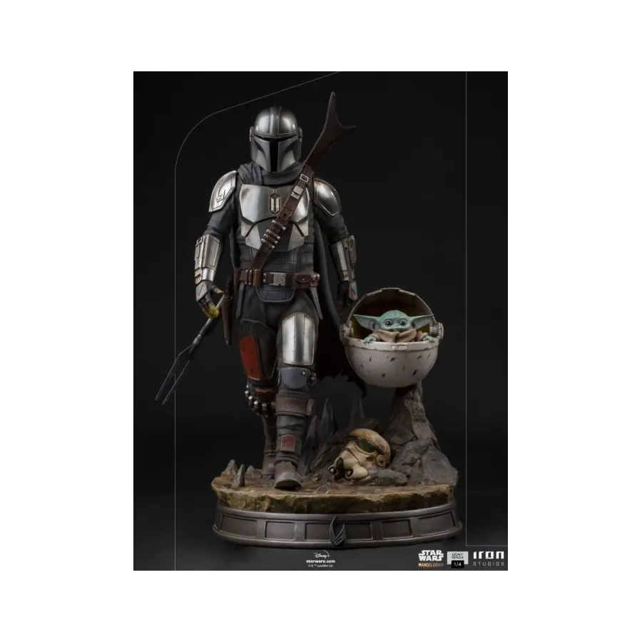 Figurka Mandalorian and The Child 57 cm  Star Wars: The Mandalorian Legacy Replica 1/4 Iron Studios