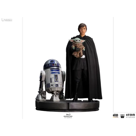 Figurka Luke Skywalker, R2-D2 and Grogu 54 cm Star Wars: The Mandalorian Legacy Replica 1/4