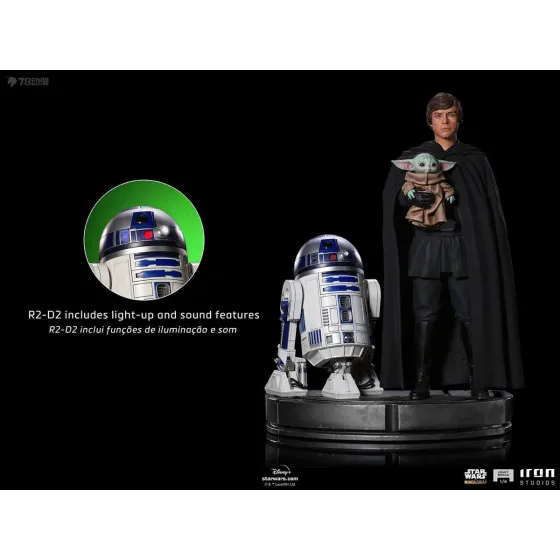 Figurka Luke Skywalker, R2-D2 and Grogu 54 cm Star Wars: The Mandalorian Legacy Replica 1/4